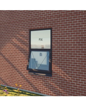 S68-S5 - fixed and top hung aluminium window
