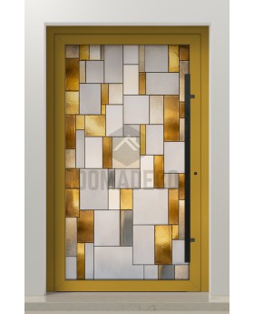 PIVOT SG2 - Custom Stained Glass external aluminium pivot door