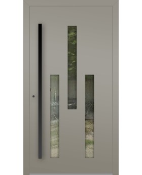 LIM TURMA - modern aluminum front door with glass