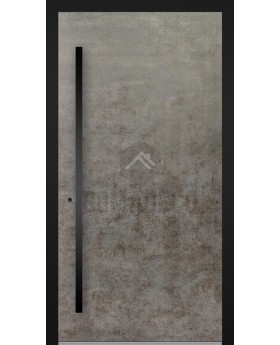 LIM V56 - aluminium front door covered with sintered quartz
