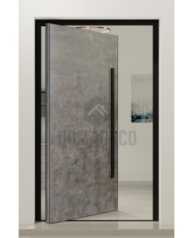 PIVOT V56 - aluminium pivot door covered with sintered quartz