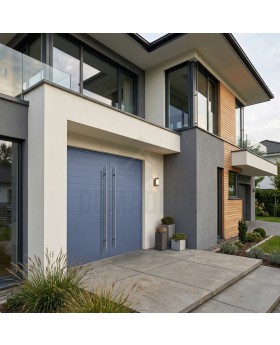 aluminium exterior prehung double door with ribs
