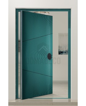 PIVOT V66 - pivot front door with milled pattern
