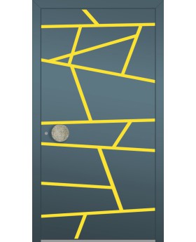 LIM W360 - modern aluminium front door with stripes
