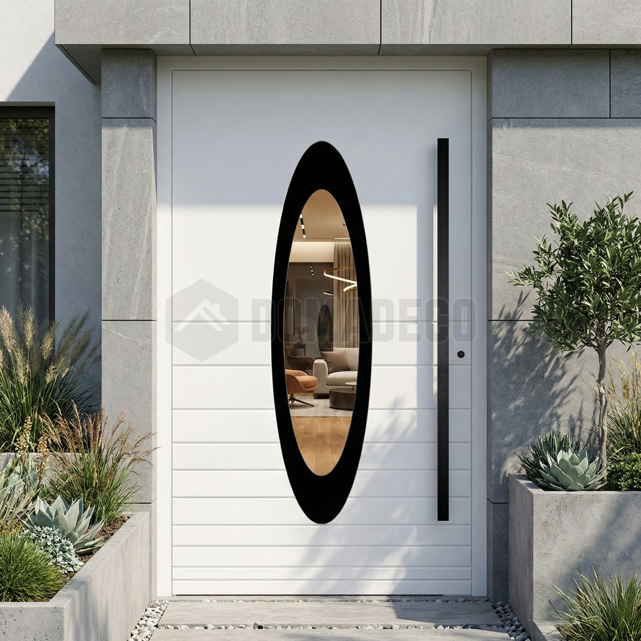 White aluminum door