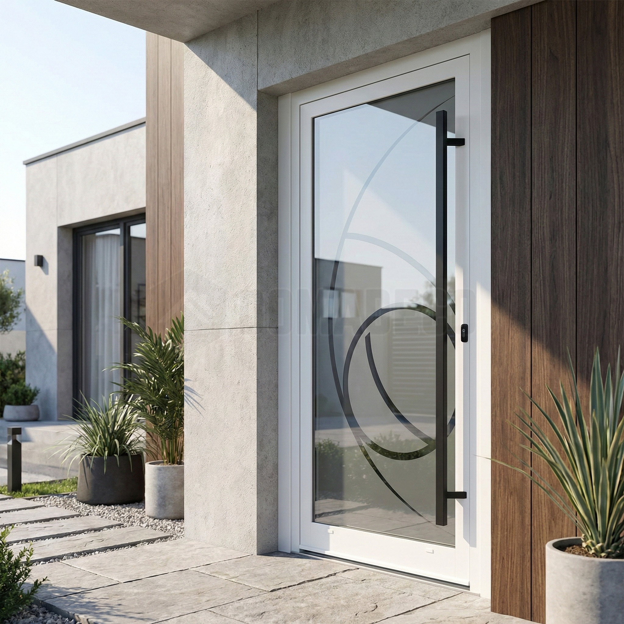 white exterior door