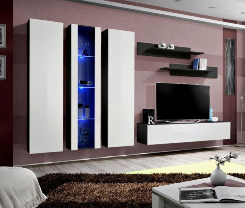 Idea 4 - white and black tv wall unit