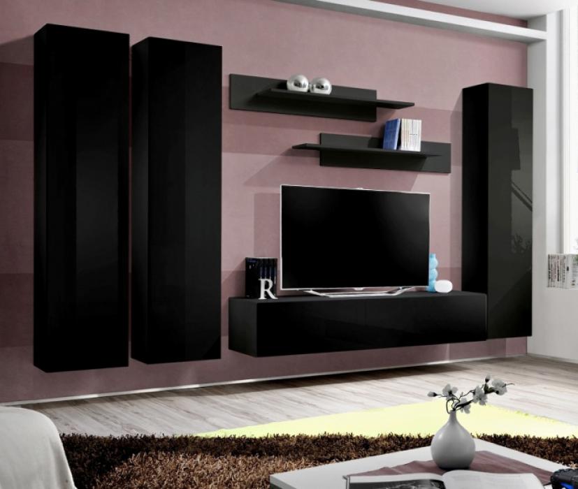 Idea d1 - black wall units for living room